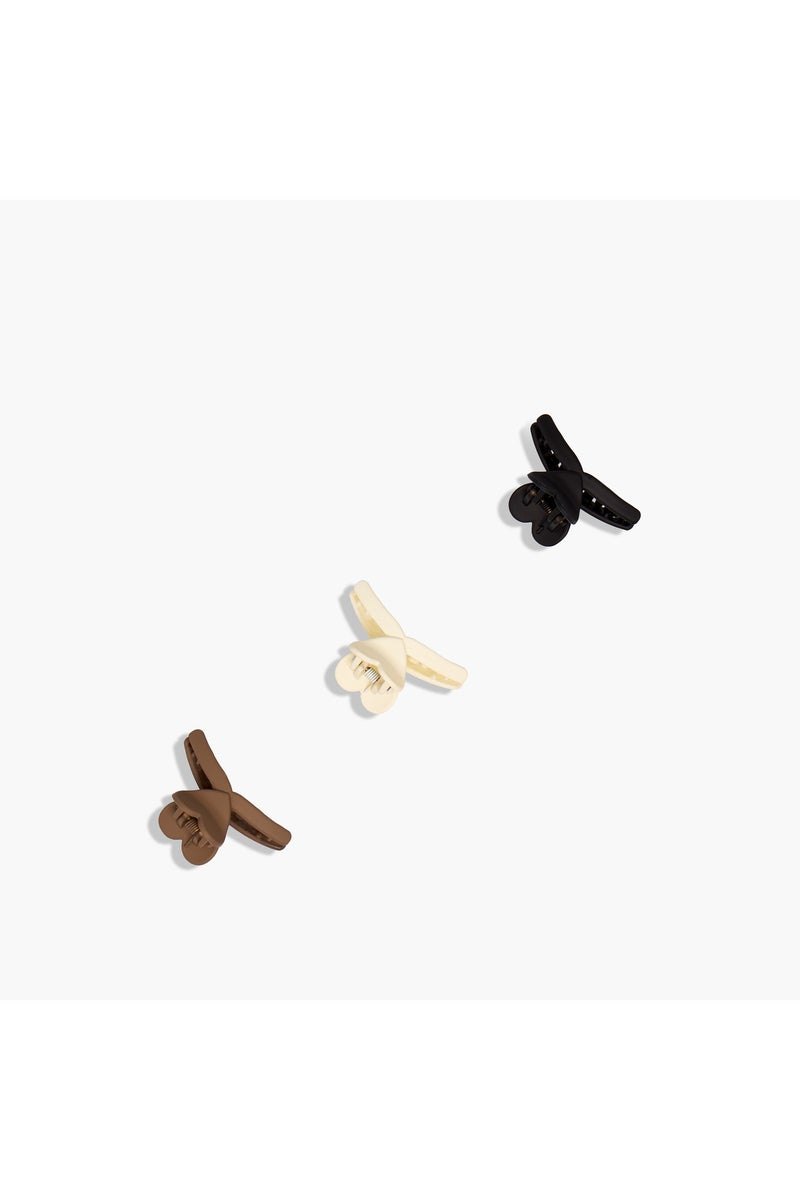 LIFESTYLE Pack of 3 Heart Shape Hair Clamps - Image 5